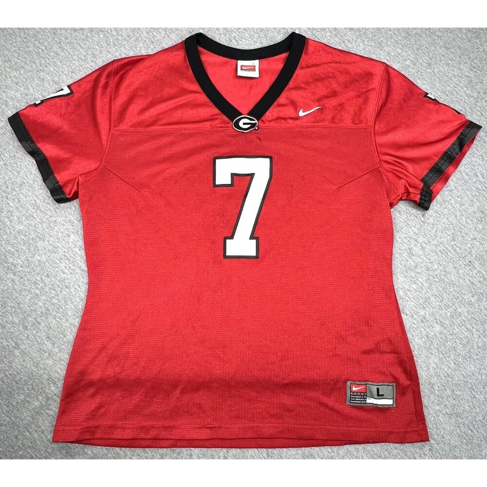 Georgia Bulldogs Football Jersey Youth Large Red NCAA Nike Team #7 Shirt